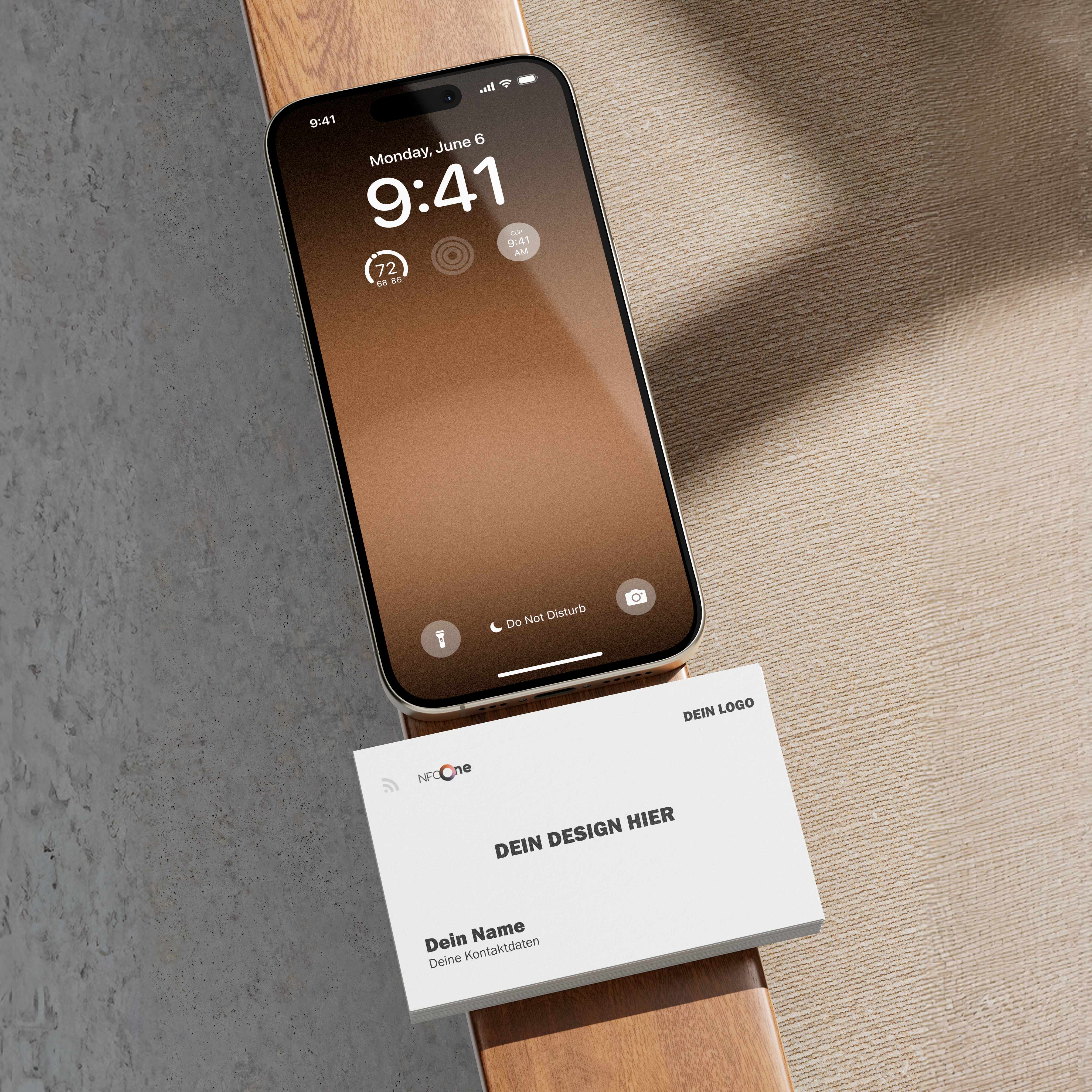 Personalisierte NFC One Visitenkarte